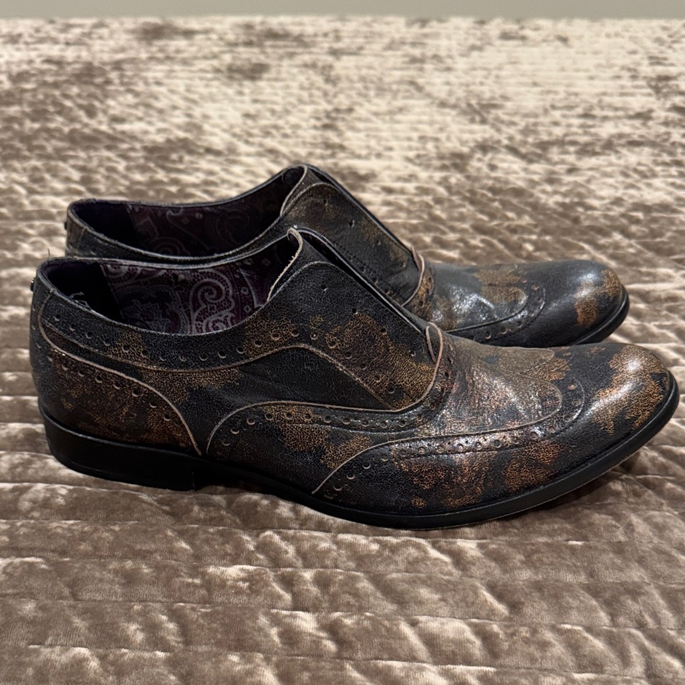 Robert Graham Navy and Brown Oxfords